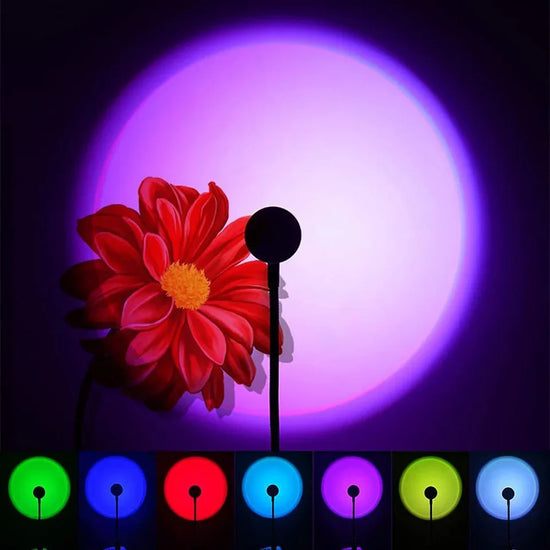 Led USB Sunset Lamp Projector Home Decor Night Light Portable Mood Light For Bedroom Living Room Wall Photography Neon Lights