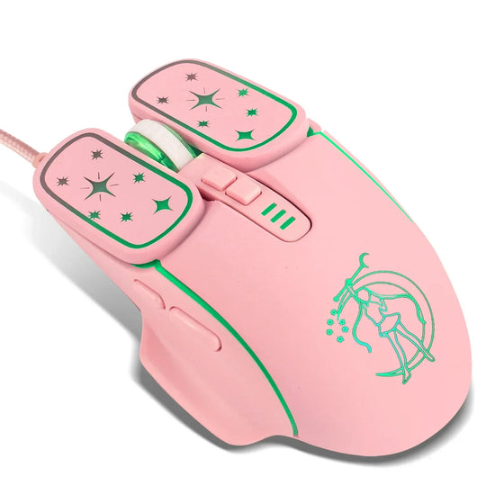 USB Gaming Mouse RGB Backlit Ergonomic Game Mice 7D Esports Wired Mouse for Laptop PC Gamer