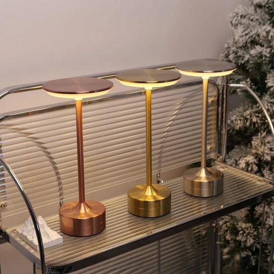 LED Touch Table Lamp Dimmable USB Rechargeable Portable Wireless Minimalist Reading Light for Bedroom Restaurant Hotel Bar